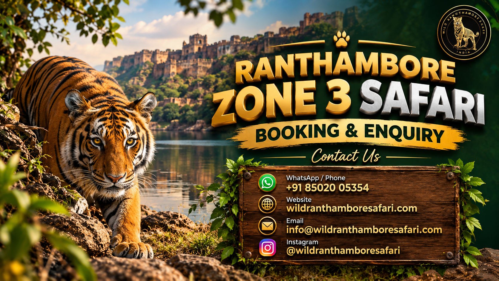 Ranthambore Zone 3 Safari Booking Ranthambore Zone 3 Booking